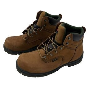 Red Wing 2240 King Toe Safety Toe Boots 6-Inch Waterproof Mens Sz 14 Wide Brown